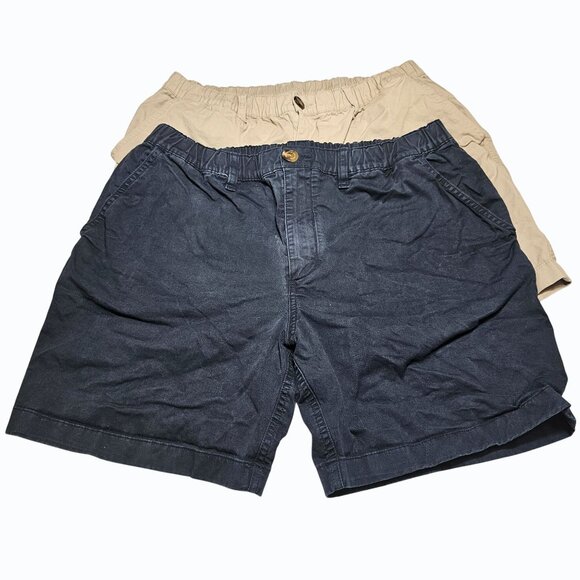 Chubbies Originals XL 7 Inch Shorts 1 Pair Dark Blue/Black and One Pair Khaki - Picture 1 of 14